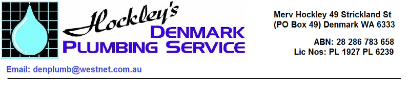 Hockley's Denmark Plumbing Service